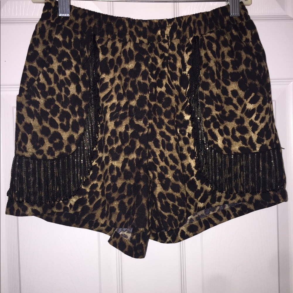 Leopard 🔥Fringe House of Dereon Shorts
